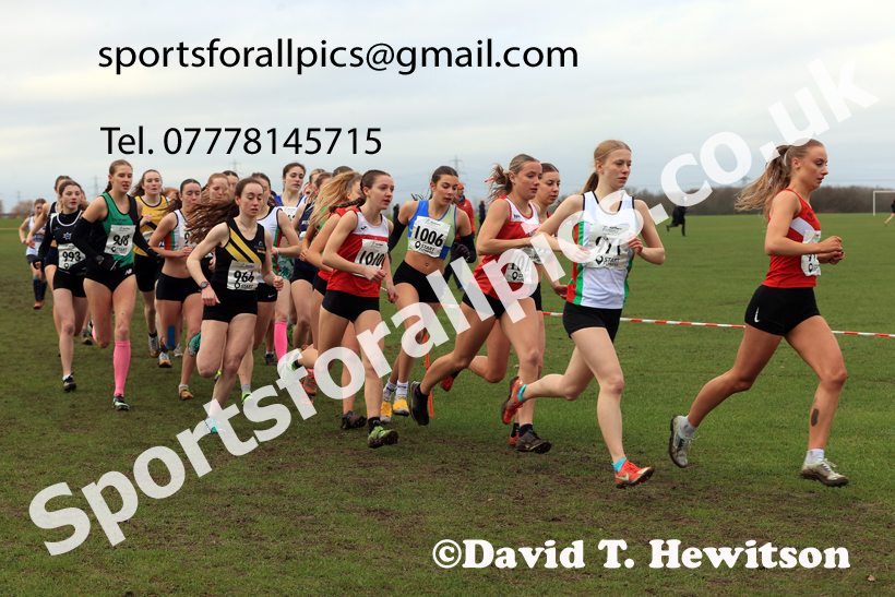 Junior Womens 2026 Northern Cross Country Champs., Pontefract Racecourse, Pontefract. Photo: David T. Hewitson/Sports for All Pics